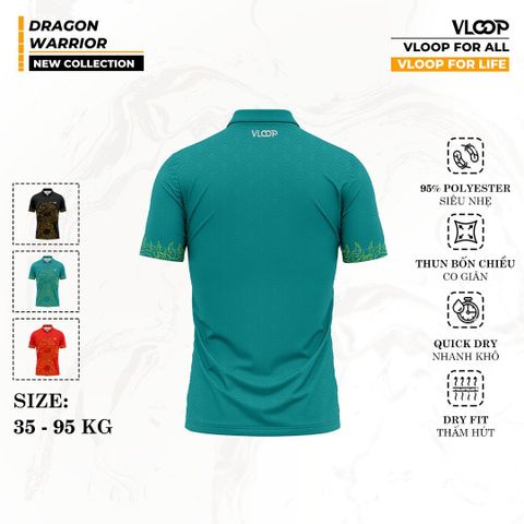 Áo Polo Thể Thao VLOOP, Áo Thun Polo Thể Thao Màu Xanh Lá - BST DRAGON WARRIOR