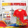  Áo Thể Thao Cổ Tim VLOOP màu đỏ - BST ROAD TO OLYMPIC 2024 