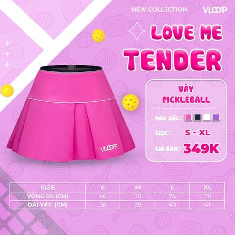Váy Pickleball VLOOP màu hồng - BST LOVE ME TENDER