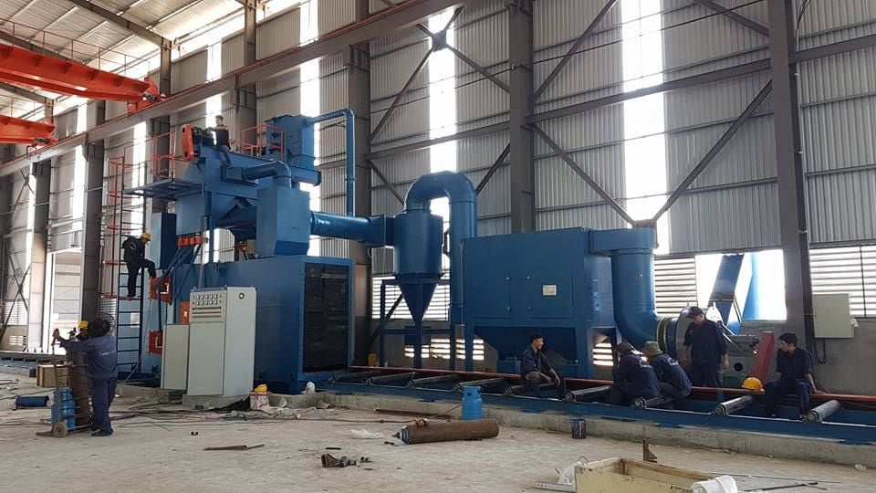  Hệ Thống Máy Phun Bi 8 Đầu Phun - Dafeng 