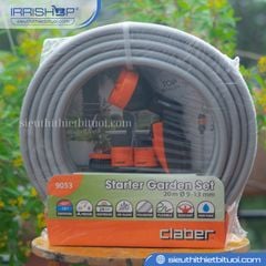 Cuộn vòi tưới cây 4 chế độ 20m Claber Starter Garden-Set mã 9053