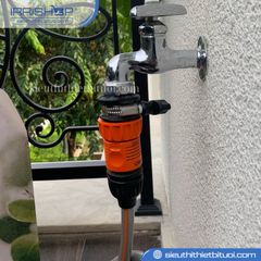 Khớp nối nhanh đa năng nối 3 kích cỡ ống mềm 12/15/19mm Claber Aquastop mã 8548