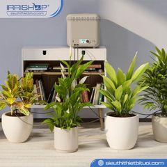Bộ bình tưới nước hẹn giờ tự động và phụ kiện tưới cây nhỏ giọt Claber Oasis Evolution mã 8054