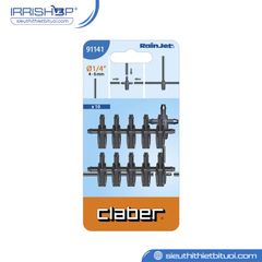 Tê chia 3 nhánh ống PE 1/4″ (6mm) Claber mã 91141