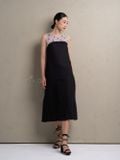  Đầm Linen phối Linen tơ đính hạt 