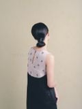  Đầm Linen phối Linen tơ đính hạt 