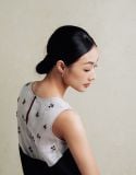  Đầm Linen phối Linen tơ đính hạt 