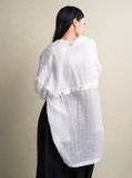  Áo Sơ mi Linen tơ trắng. 