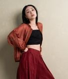  Áo khoác Bomber linen tơ 