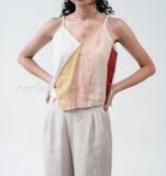  Quần Linen ống suông màu Kem 