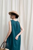  Lagoon Dress (Đầm bí xanh thêu hoa hồng) 