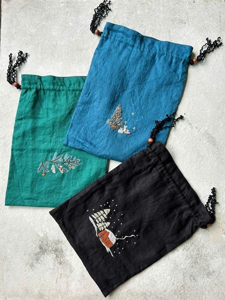  Túi rút thêu Noel 