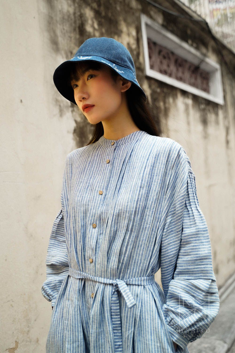  Nếp Dress (Đầm xếp pli tay phồng) 