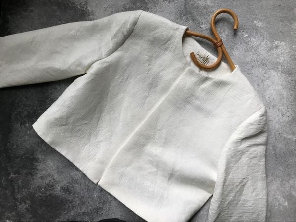  Box Jacket (áo khoác đũi tơ tằm dệt thủ công) 