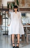  Đầm Baby Doll thêu Sashiko hình hoa. 