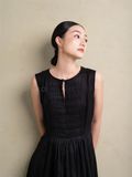  Đầm xoè chít eo xếp ly ngực 
