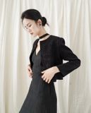  Áo khoác đũi tơ tằm thêu 