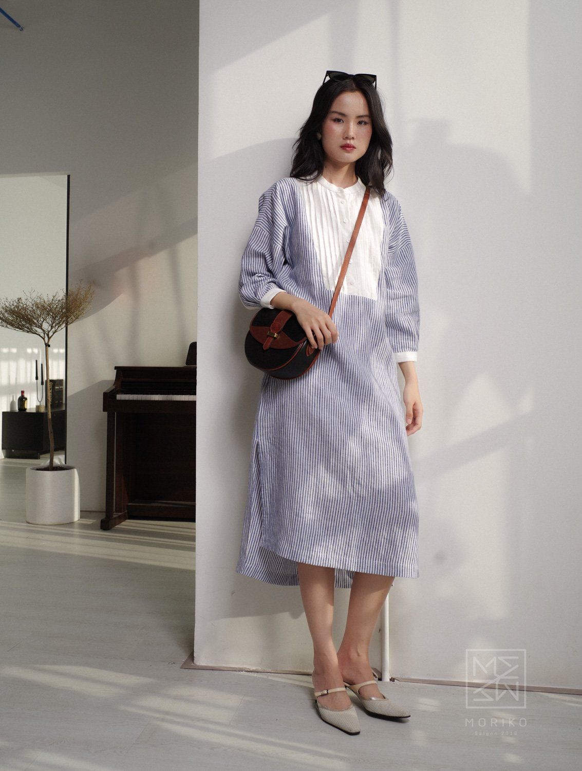  Kate Dress (Đầm cổ trụ xếp ly ngực) 
