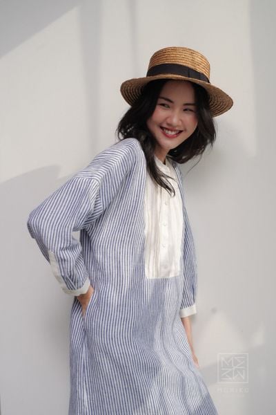  Kate Dress (Đầm cổ trụ xếp ly ngực) 