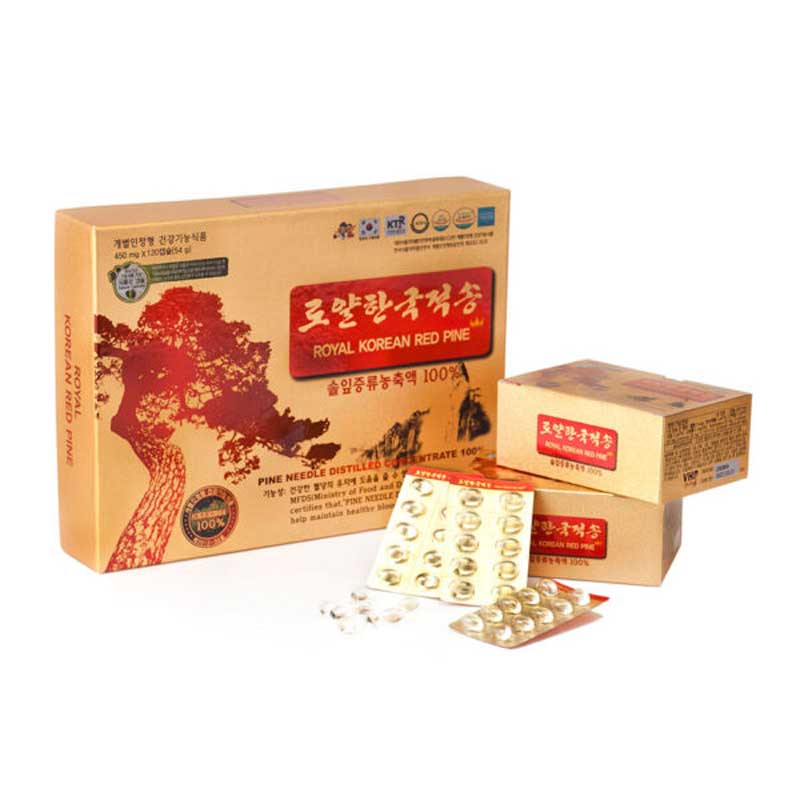 Tinh Dầu Thông Đỏ Hoàng Gia Hàn Quốc 450mg x 120 viên