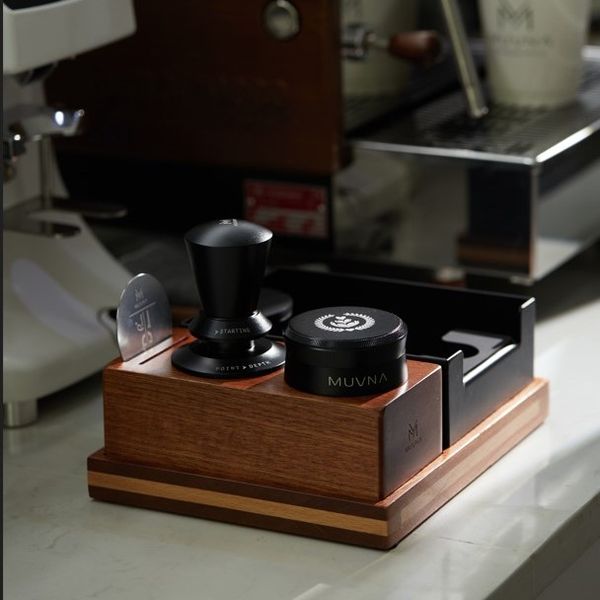 Hộp Đập Bã Cà Phê Espresso Đa Chức Năng Bằng Gỗ Đỏ Tự Nhiên MUVNA | Three-in-one Solid Wood Multifunctional Knock Box Tamping Base