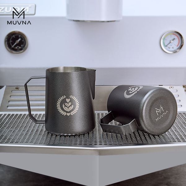 Ca Đánh Sữa Bằng Thép Không Gỉ 304 Cao Cấp Nhiều Màu 450ml - 600ml MUVNA | Type B Milk Pitcher