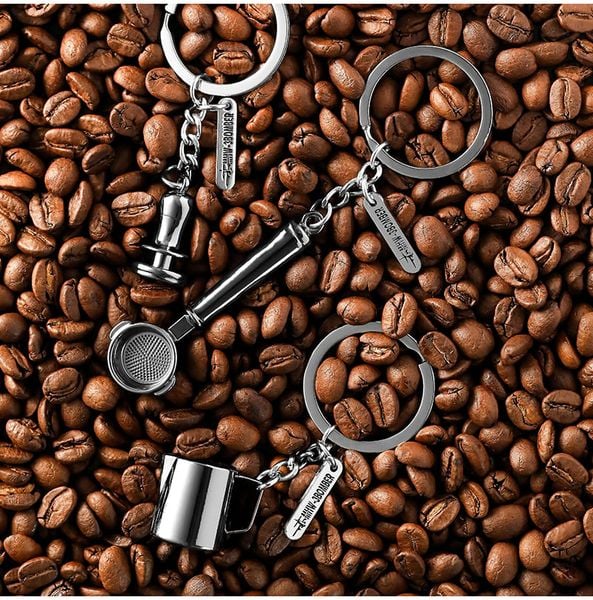 Móc Khóa Ca Đánh Sữa MHW-3BOMBER| KEYCHAIN MILK PITCHER, TAMPER, COFFEE GRINDER