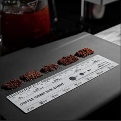 Thước Đo Độ Nhuyễn Bột Cà Phê 15 Mức Bằng Thép Không Gỉ MUVNA | Coffee Grind Size Reference Chart