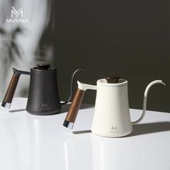 Combo Pha Cà Phê Pour Over Ấm Cổ Ngỗng Trắng, Phễu Nhựa, Bình Đong Cà Phê MUVNA | Combo Kettle, Dripper, Server for Pour Over Coffee