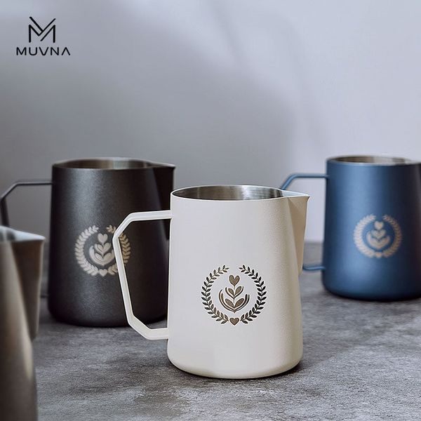 Ca Đánh Sữa Bằng Thép Không Gỉ 304 Cao Cấp Nhiều Màu 450ml - 600ml MUVNA | Type B Milk Pitcher
