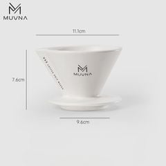 Phễu Pha Cà Phê Bằng Gốm Sứ V60 Drip / Pour Over Xiangchuan MUVNA | Xingchuan Ceramic Dripper