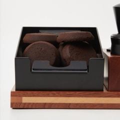 Hộp Đập Bã Cà Phê Espresso Đa Chức Năng Bằng Gỗ Đỏ Tự Nhiên MUVNA | Three-in-one Solid Wood Multifunctional Knock Box Tamping Base