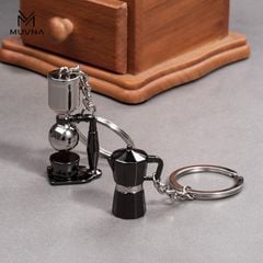Móc Khóa Ca Đánh Sữa, Tamper, Máy Xay, Tay Cầm MUVNA | Keychain Milk Pitcher, Tamper, Grinder, Portafilter