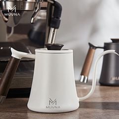 Combo Pha Cà Phê Pour Over Ấm Cổ Ngỗng Trắng, Phễu Nhựa, Bình Đong Cà Phê MUVNA | Combo Kettle, Dripper, Server for Pour Over Coffee