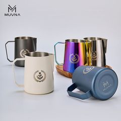 Ca Đánh Sữa Bằng Thép Không Gỉ 304 Cao Cấp Nhiều Màu 450ml - 600ml MUVNA | Type B Milk Pitcher