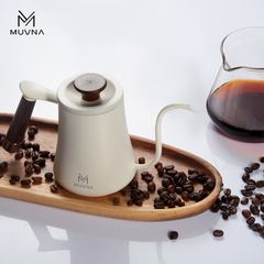 Combo Pha Cà Phê Pour Over Ấm Cổ Ngỗng Trắng, Phễu Nhựa, Bình Đong Cà Phê MUVNA | Combo Kettle, Dripper, Server for Pour Over Coffee