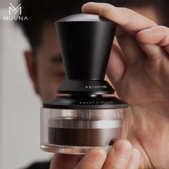 Dụng Cụ Nén Cà Phê Lò Xo Điều Chỉnh Độ Sâu Bằng Gỗ Walnut MUVNA Size 58mm, 53mm - Breville, 51mm - Delonghi | Infinitely Adjustable Tamper