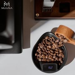 Cân Điện Tử Pha Cà Phê Hình Khay Bằng Nhựa ABS MUVNA | Black Tray-shaped Electronic Scale