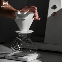 Phễu Pha Cà Phê Drip/Pour Over Bằng Gốm Sứ V60 Xingwo MUVNA |  Xingwo V60 Ceramic Filter