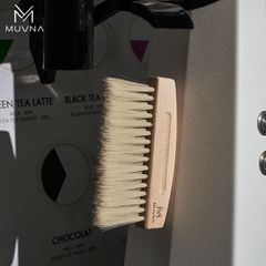 Chổi Quét - Vệ Sinh Bột Cà Phê Bằng Lông Ngựa Tay Cầm Gỗ Sồi Có Nam Châm MUVNA | Magnetic Coffee Counter Brush