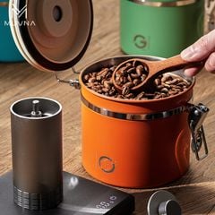 Hộp Đựng Hạt Cà Phê Van Xả Một Chiều 500g MUVNA | Coffee Bean Dispenser with One-Way Flush Valve