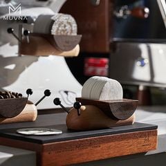 Giá Đựng Giấy Lọc, Lưới Lọc Hình Ốc Sên Bằng Gỗ MUVNA | Snail Filter Paper Holder