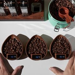Cân Cà Phê Điện Tử Hình Khay Bằng Gỗ MUVNA | Wooden Tray-shaped Electronic Scale
