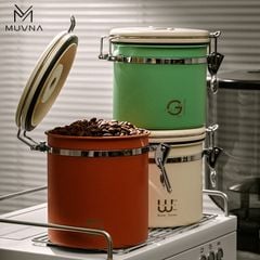 Hộp Đựng Hạt Cà Phê Van Xả Một Chiều 500g MUVNA | Coffee Bean Dispenser with One-Way Flush Valve