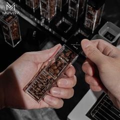 Bộ 6 Ống Đựng Hạt Cà Phê Khay Gỗ Cao Cấp MUVNA | Coffee Bean Tube Set