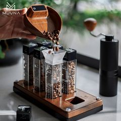 Cân Cà Phê Điện Tử Hình Khay Bằng Gỗ MUVNA | Wooden Tray-shaped Electronic Scale