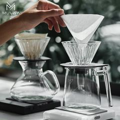 Hộp 100 Chiếc Giấy Lọc V01 Pha Cà Phê Pour Over MUVNA | V60 Coffee Filter V01