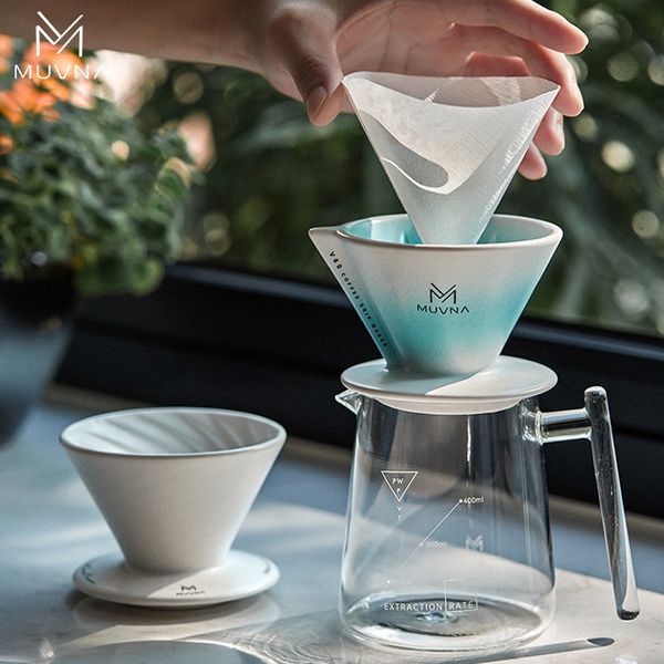 Phễu Pha Cà Phê Bằng Gốm Sứ V60 Drip / Pour Over Xiangchuan MUVNA | Xingchuan Ceramic Dripper