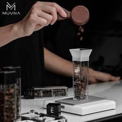 Bộ 6 Ống Đựng Hạt Cà Phê Khay Gỗ Cao Cấp MUVNA | Coffee Bean Tube Set