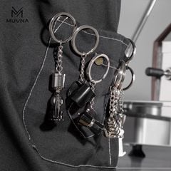 Móc Khóa Ca Đánh Sữa, Tamper, Máy Xay, Tay Cầm MUVNA | Keychain Milk Pitcher, Tamper, Grinder, Portafilter